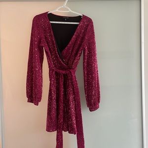 Hot Pink Sequin Dress (size XS)